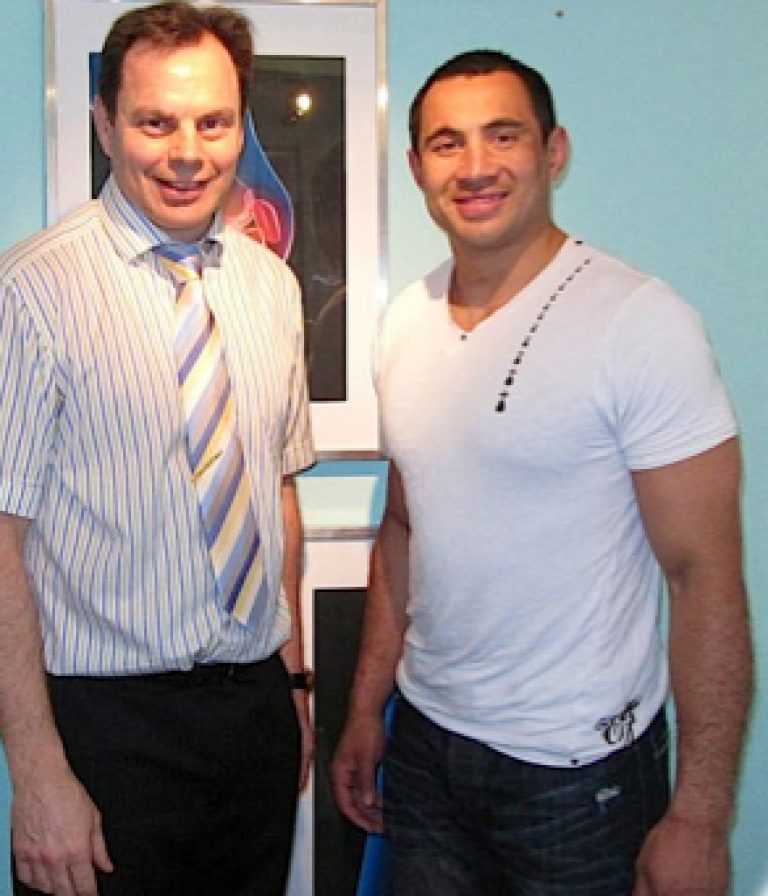 Dr. Cobb (Doctor of Chiropractic) with Riki Flutey – England & British Lions Rugby Player